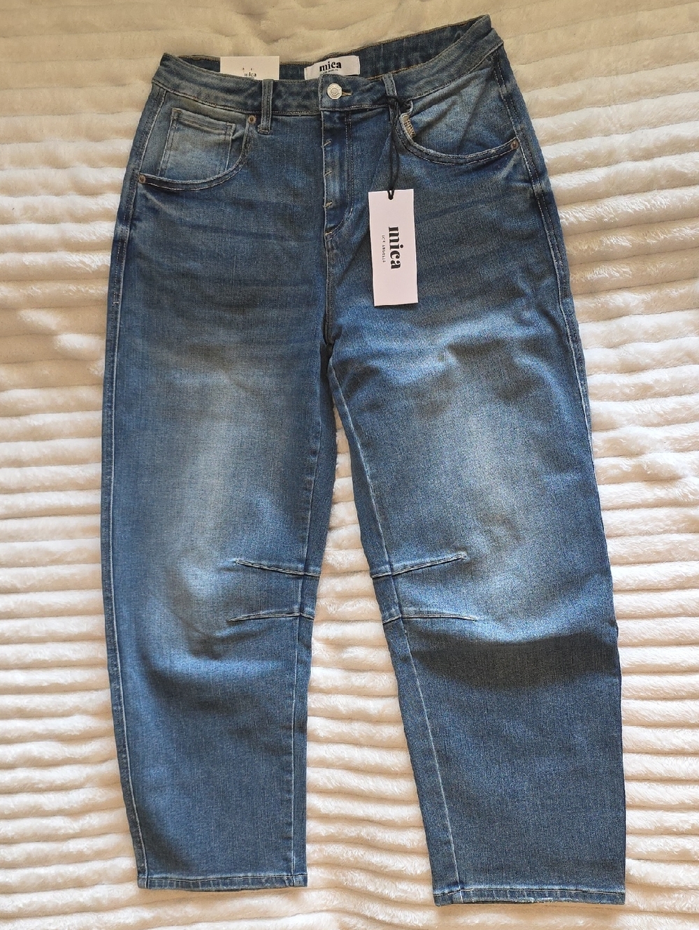 0014 Mica Super High Barrel Leg Jeans
